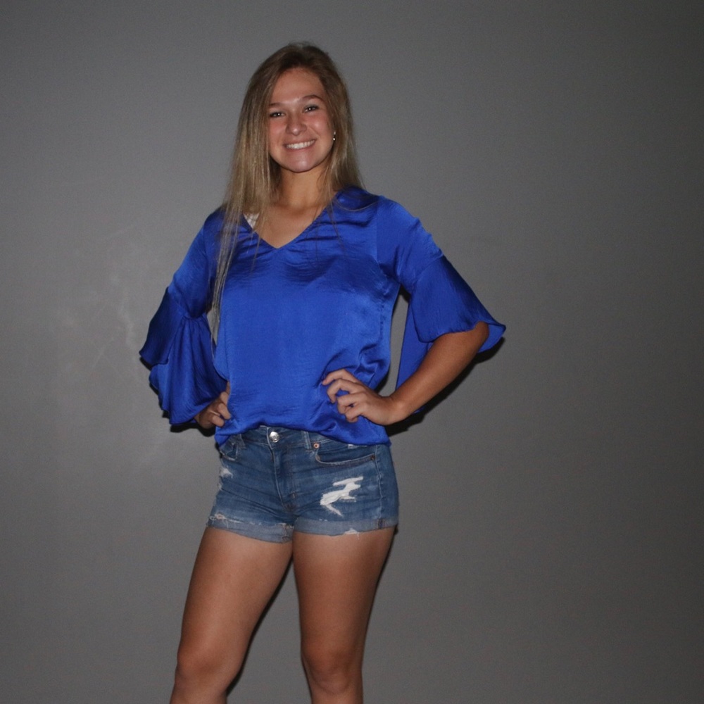 Royal blue blouse